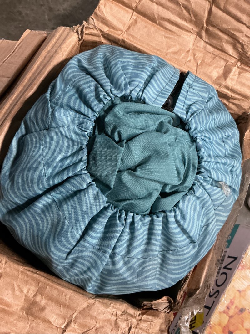 Condition photo showing As Is for baby delight go with me eclipse deluxe portable playard | playpen | sun canopy | indoor and outdoor | ultra padded nylon floor | blue wave