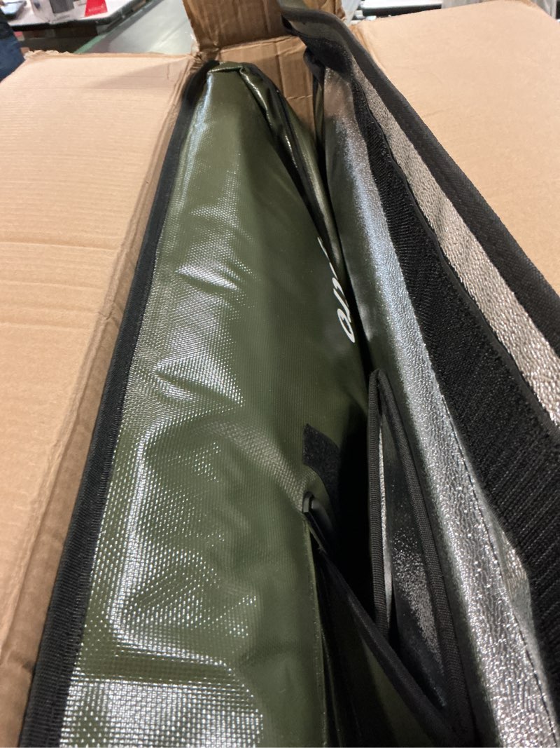 Condition photo showing Good Condition for ex-large heated cat house for outside in winter, 100% waterproof, escape door, 6" elevated, weatherproof insulated outdoor cat house shelter with heater for stray feral cat (olive green, 29"x17"x20") olive green 29"x17"x20"