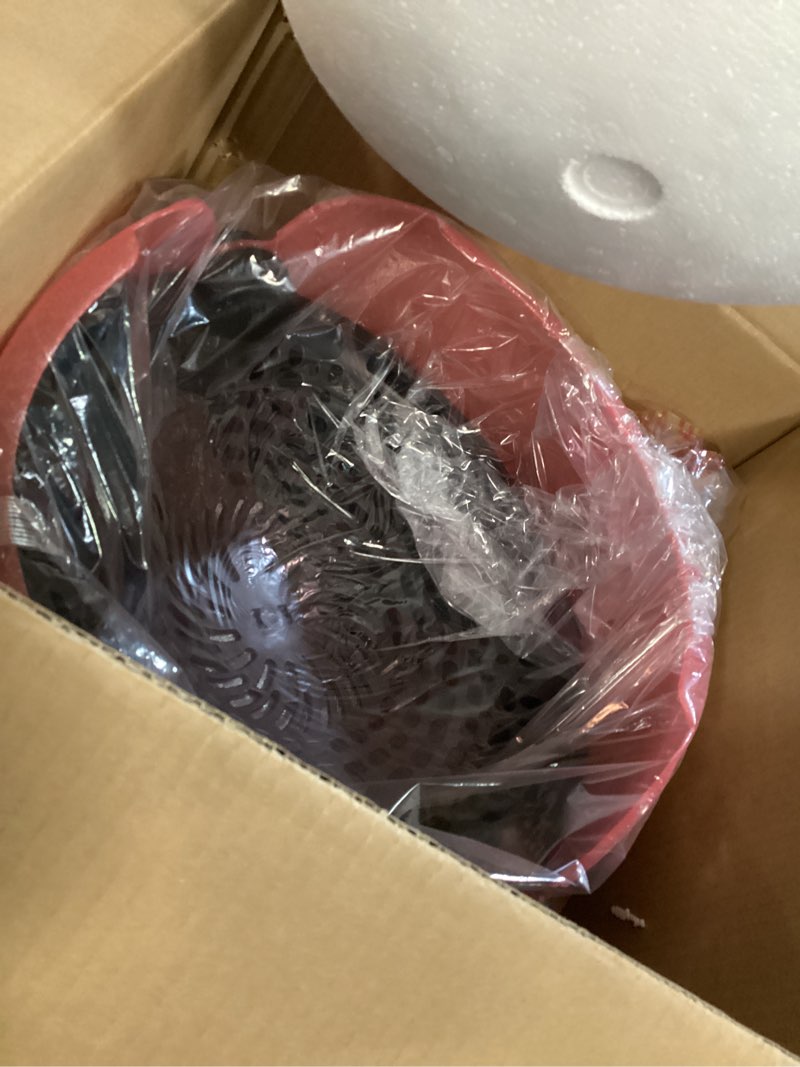 Condition photo showing Good Condition for hooded hair dryer, professional standing hair dryer with time settings, touch controls and 3 temperature modes, sit under hair dryer bonnet, height adjustable ionic hooded dryer for home or salon use black bracket