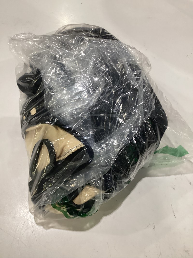Condition photo showing As Is for black bathingsuit one piece with cover up