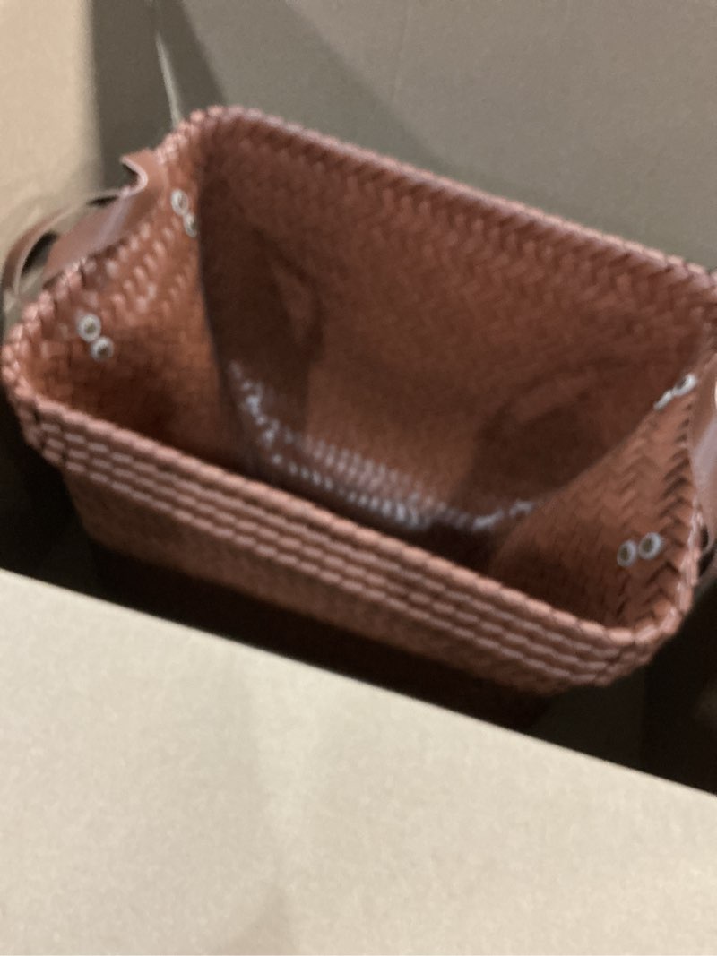 Condition photo showing Good Condition for Storage Baskets 4-Pack - Woven Laundry Basket Organizer, 15x11x10.5 Inch Open Hamper Bins for Clothes Blanket Storage, Shelf Closet Organization, 25L Handwoven Rattan Baskets for Home Decor