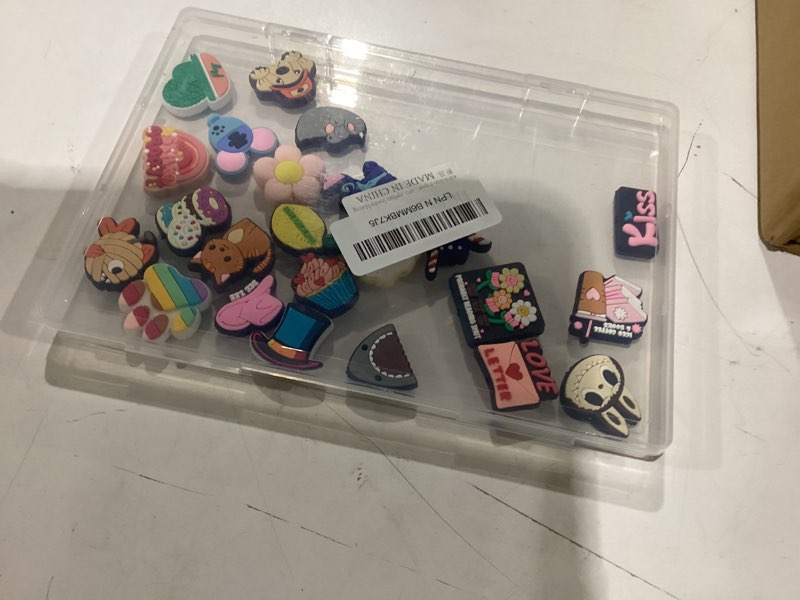 Condition photo showing As Is for Missing pieces as is Non-Repeat Cartoon Silicone Focal Beads for Pens, Random Focal Beads Bulk for Bead Pens Keychain Jewelry Making 40pcs Random