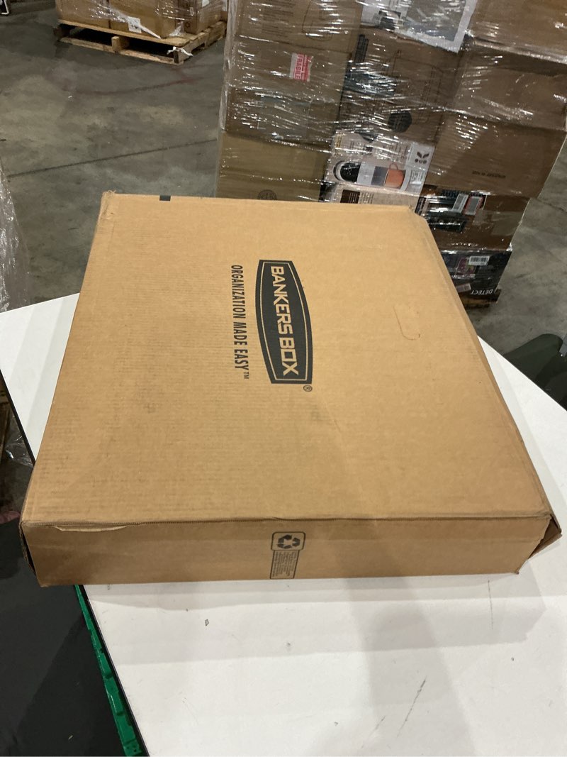 Condition photo showing New/Like New for bankers box 12 pack standard duty file storage boxes, standard assembly, removable lid, letter/legal (0071301)