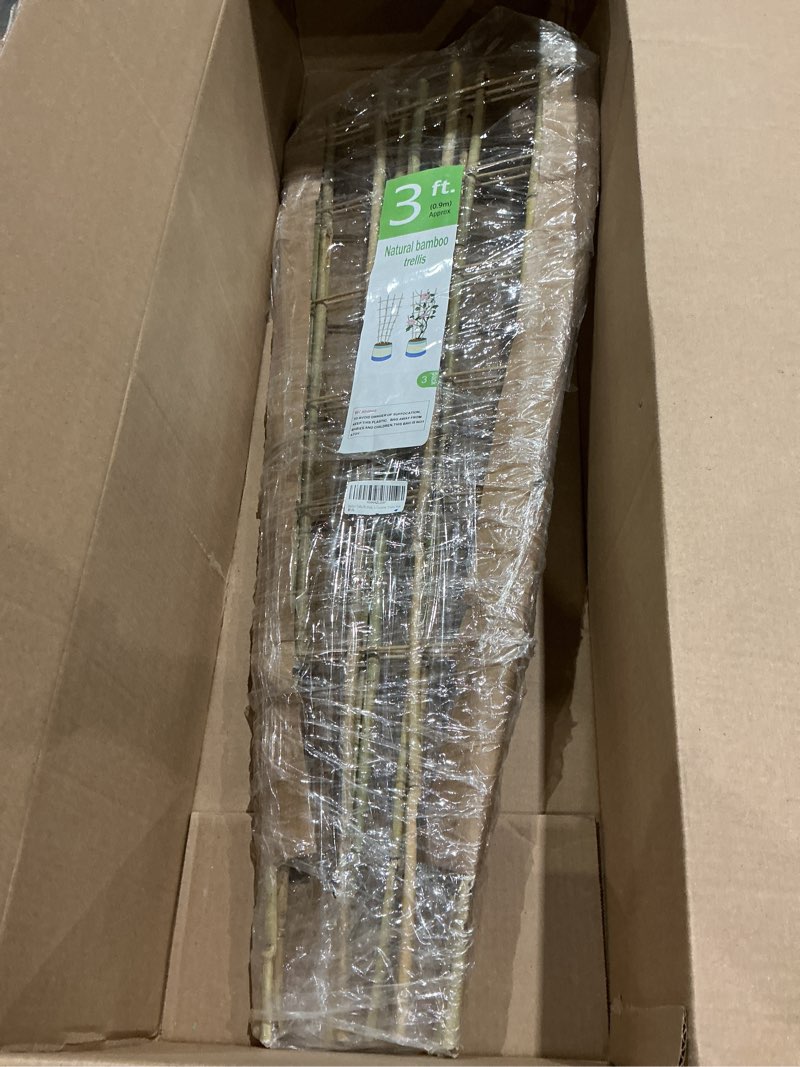 Condition photo showing Good Condition for bamboo trellis,3ft,3pack,climbing plantstrellis, fan-shaped trellis,for outdoor and indoor potted climbing plants,vegetables, cucumber, tomato, hoya