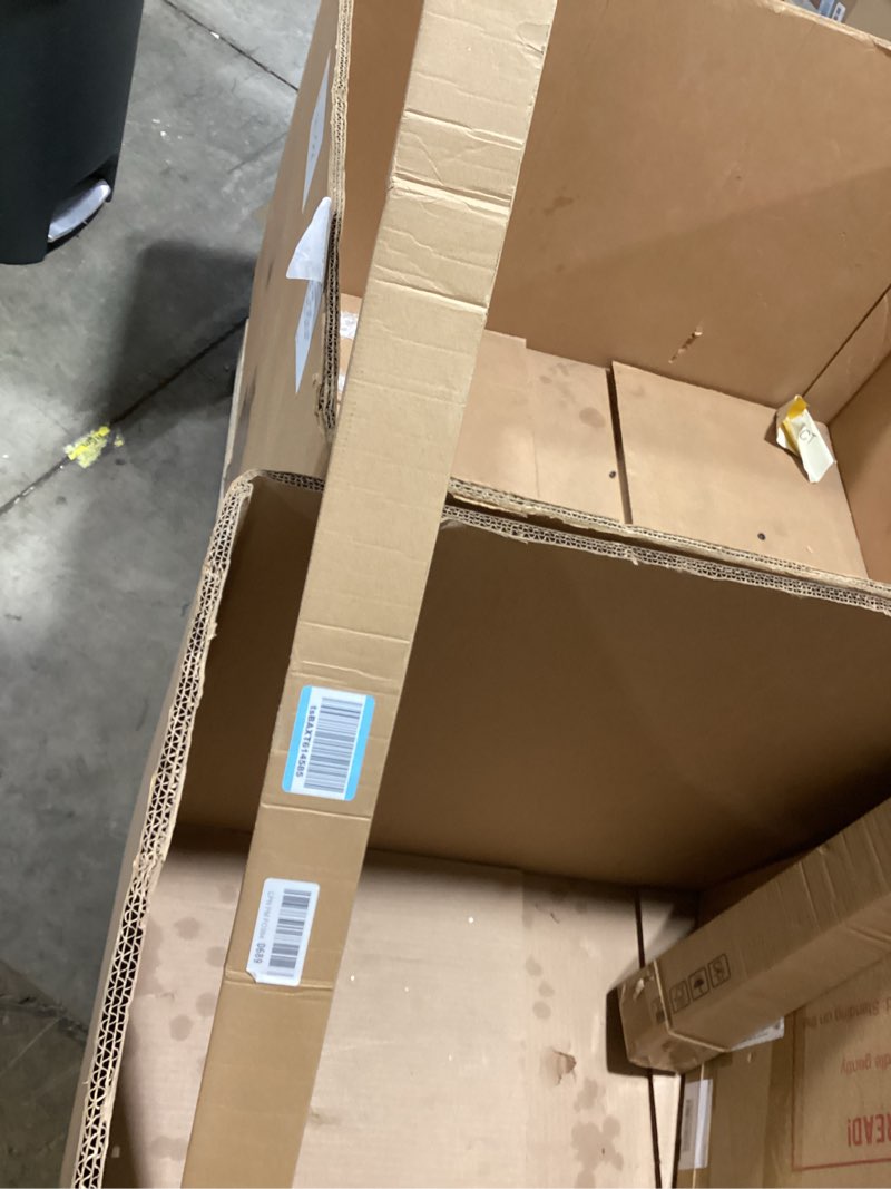 Condition photo showing As Is for 26ft reach cobweb duster with extension pole - spider web brush for cleaning with 5-20ft 4-section flip-lock telescopic pole, effortlessly cleans high indoor & outdoor webs orange 20ft