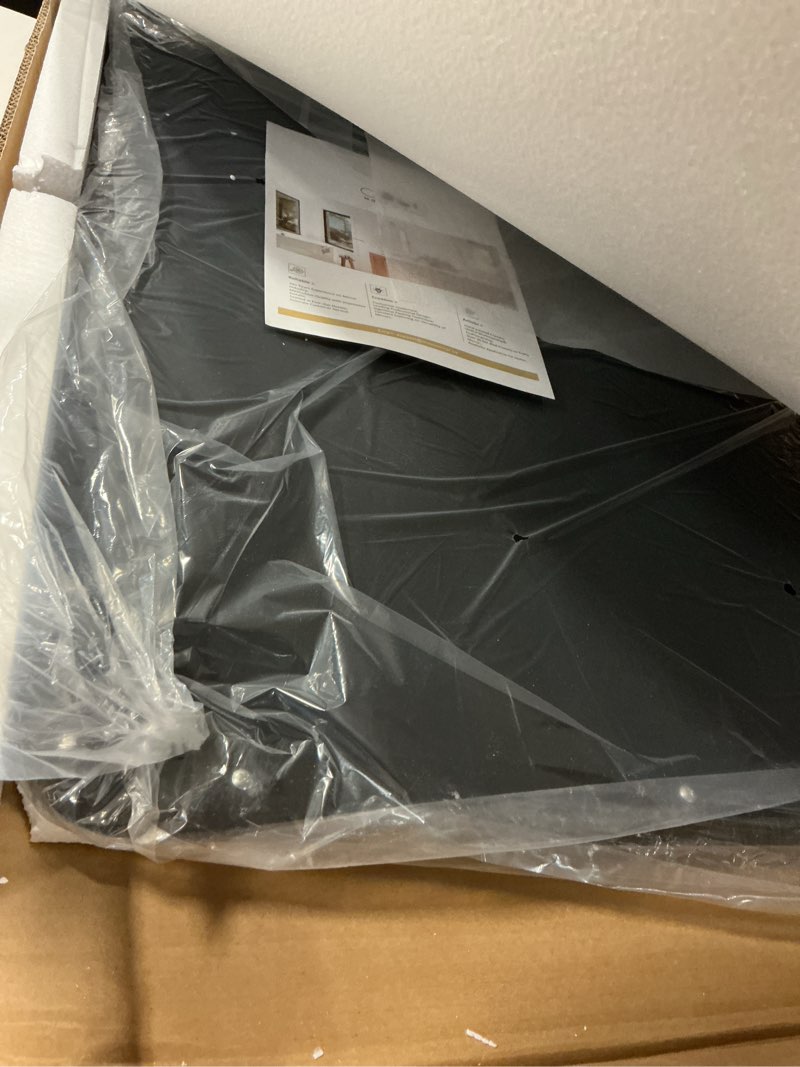 Condition photo showing Good Condition for moon mirror matte black pivot mirror for bathroom, tilt rounded rectangle for vanity, overall 28.33x 32 in (mirror 24x32 in) matte black 32"l x 24"w