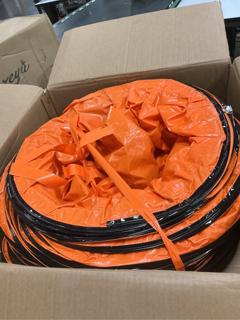 Condition photo showing Good Condition for 32ft ducting hose 20 inch pvc flexible duct hosing with adjustable rope for utility blower exhaust fan 20in x 32ft