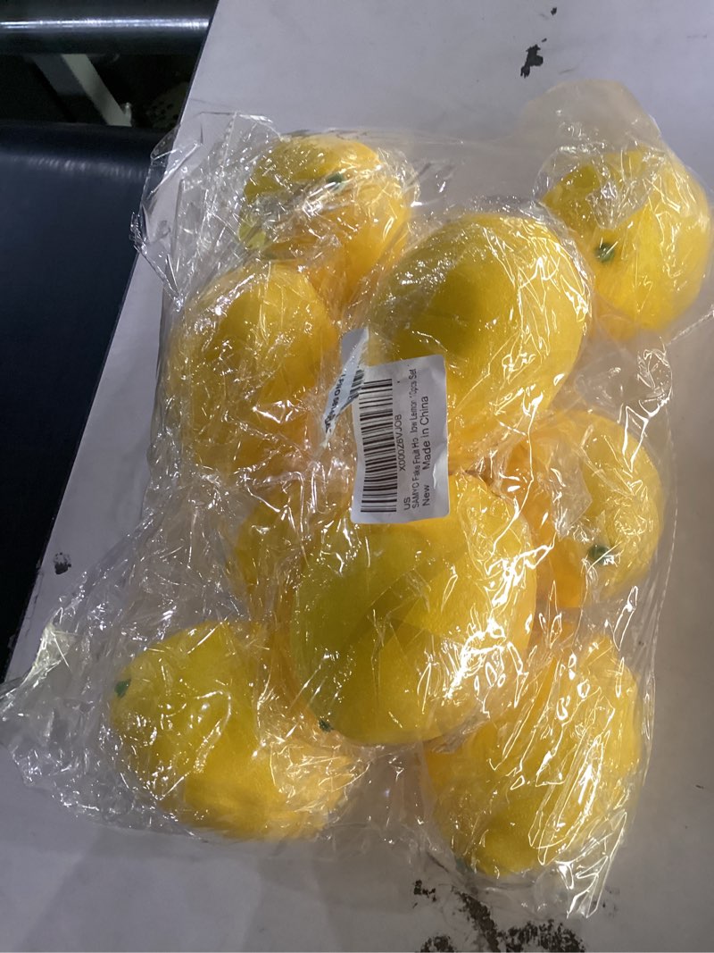 Condition photo showing Good Condition for 10pcs artificial lemons simulation lifelike lemons fake fruit for home kitchen wedding party decoration photography (big size, yellow) 10 pcs - large size