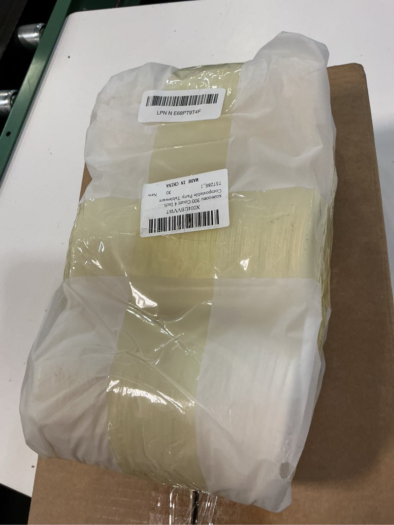 Condition photo showing Good Condition for 300 count 4 inch small paper plates - beige disposable mini plates for desserts, appetizers, cake sampling & pet food | compostable party tableware