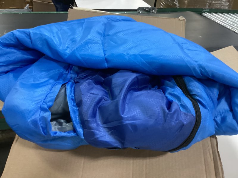 Condition photo showing Good Condition for OBTANIM Sleeping Bags Portable Waterproof Camping Sleeping Bag for Adults Kids 4 Seasons Cold Weather or Warm Backpacking Hiking Travel Indoor Outdoor Use Blue Normal