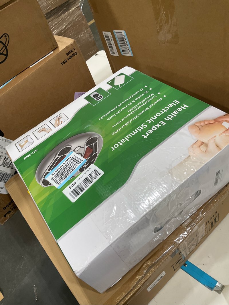 Condition photo showing Good Condition for Foot Massager for Neuropathy, EMS TENS Foot Stimulator for Circulation and Pain Relief, TENS Unit Muscle Stimulator with 4 Electrode Pads, Fits Up to 11"