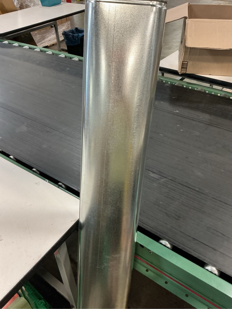 Condition photo showing As Is for american metal products 5" galvanized steel oval gas vent pipe