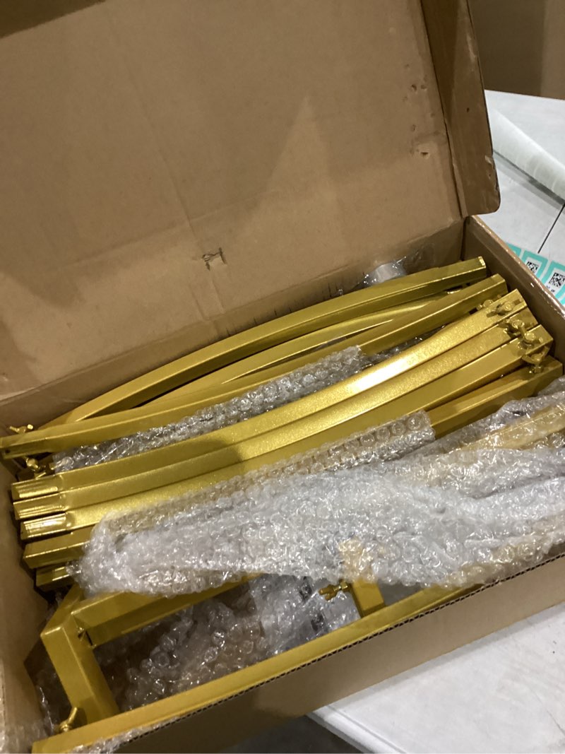 Condition photo showing New/Like New for Wokceer Round Backdrop Stand 8FT Gold Wedding Arch Metal Circle Balloon Arch Stand for Birthday Party Wedding Bridal Shower Anniversary Ceremony 8 FT Gold