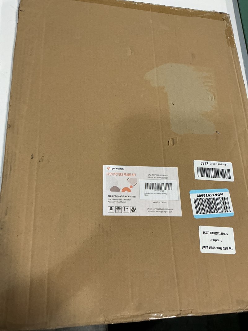 Condition photo showing New/Like New for upsimples 18x24 picture frame black 3 pack, scratch-proof poster frames 18 x 24 for photo gallery - slide-in strips, horizontal or vertical wall mounting