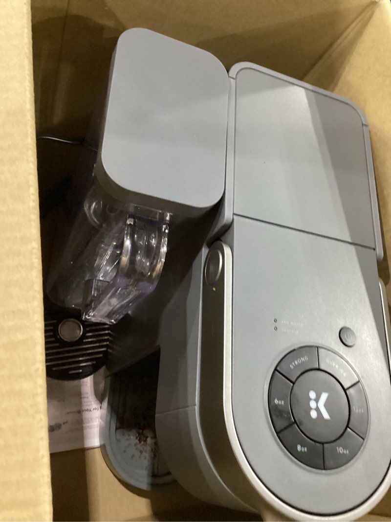 Condition photo showing As Is for Not tested ***Keurig K-Supreme Single Serve K-Cup Pod Coffee Maker, MultiStream Technology, 4 Brew Sizes, 66oz Dual-Position Removable Reservoir, Gray Gray Coffee Maker