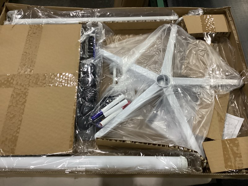 Jwviachal Mobile Dry Erase Board on Wheels, 40 x 28 Magnetic Sided Whiteboard Easel, Large Reversibl