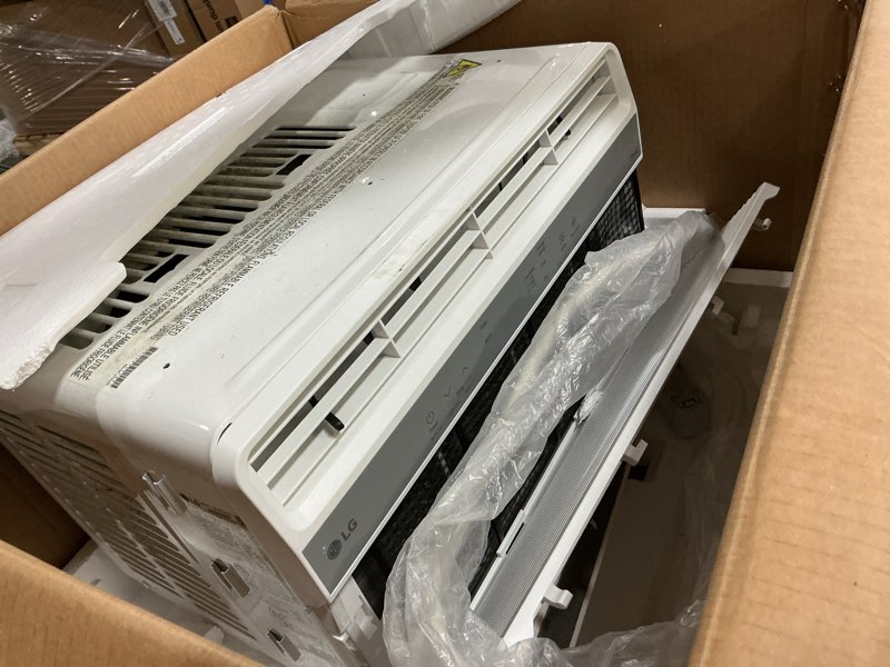 Condition photo showing As Is for lg 6000 btu window air conditioner[2024 new] remote control, wifi enabled works with lg thinq, alexa, hey google, washable filer ultra-quiet cools small room up to 250 sq.ft ac unit white lw6024rsmx white 1 count (pack of 1)