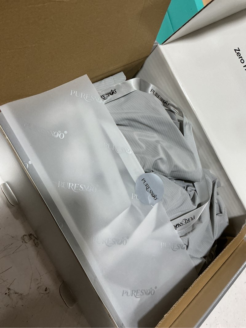 Condition photo showing Good Condition for cooling sheet set, breathable & soft silver infused bed sheets set for hot sleeper, silky smooth with self-cleaning silver yarn that stays fresh 3x longer for sensitive skin (twin xl, gray)