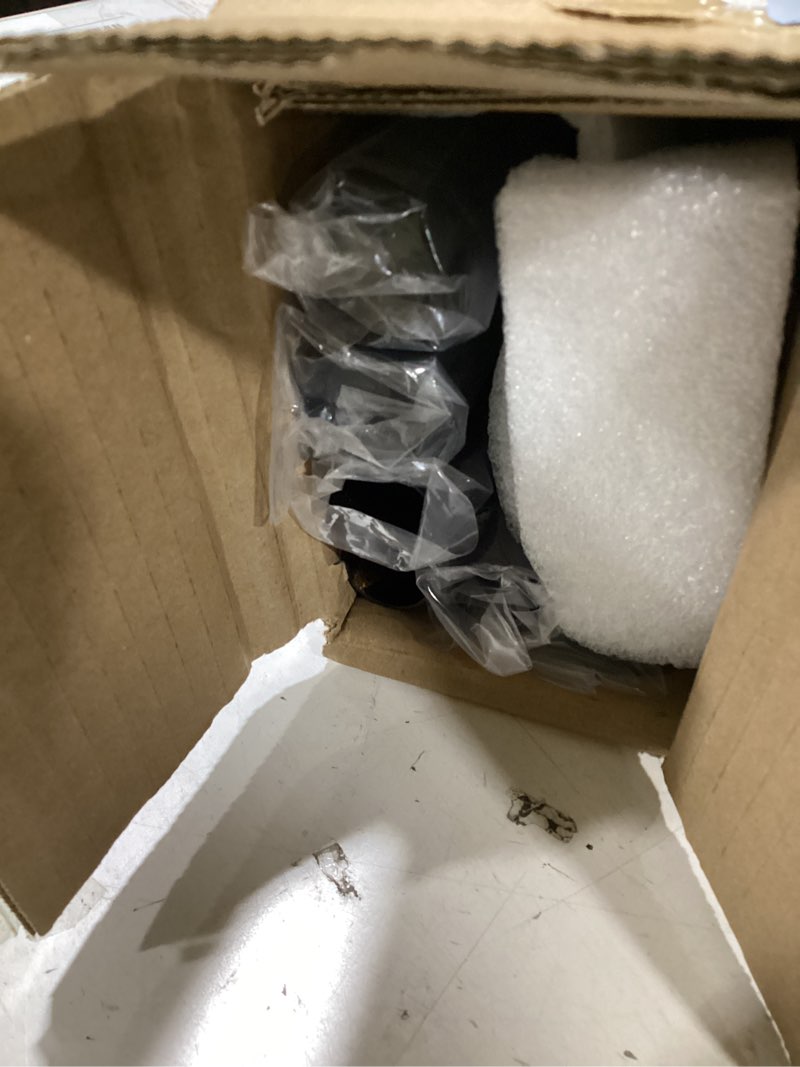 Condition photo showing Good Condition for room darkening curtain rods for windows, 28 to 84 inches splicing construction drapery rod, 1" adjustable blackout wrap around curved curtains rod, wall mounted ceiling mounted, matte black matte black 28-84"