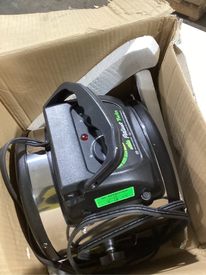 Condition photo showing As Is for BioGreen Electric Greenhouse Heater & Fan with Digital Thermostat PALMA | 1500 Watts, 5100 BTU/hr | 5800 ft³/h Air Circulation -58 to 210.2°F | Stainless Steel | Spraywater Proof