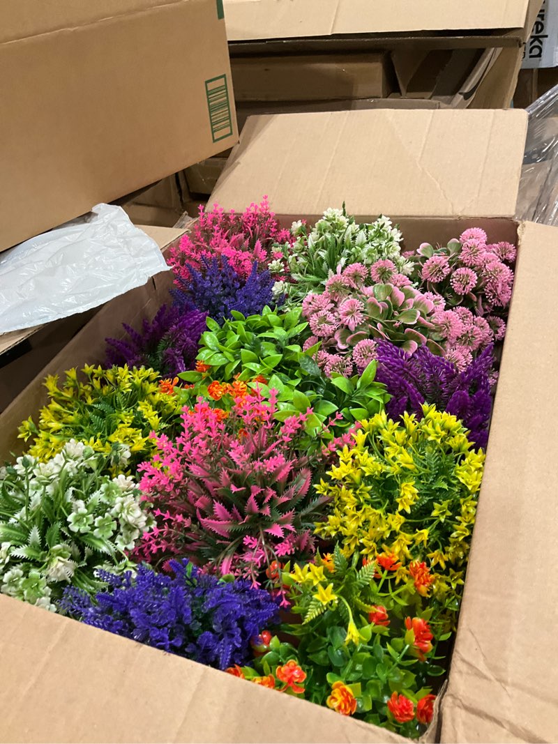 Condition photo showing Good Condition for 6pcs artificial pot flowers small fake plants mini potted plants for house office tabletop decoration
