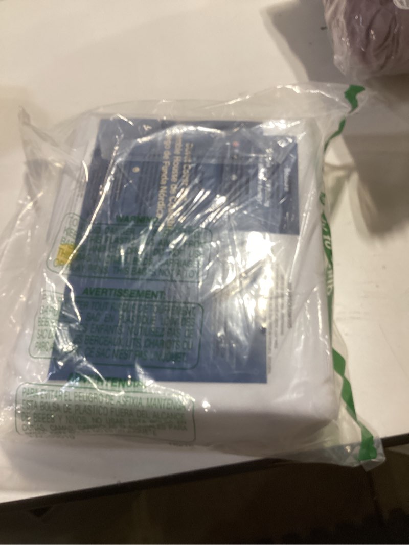 Condition photo showing New/Like New for bedsure bright white duvet cover full size - 3 pieces prewashed extra soft cotton-like polyester bedding set, includes 1 duvet cover 80x90 inches with zipper closure & 2 pillow shams, no comforter 02 - bright white (no comforter) full (80" x 90")