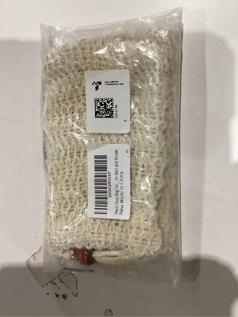 Condition photo showing New/Like New for Soap Bag Saver Bag Natural Sisal Soap 2PCS Saver Bar Durable Sisal Fiber Pouch Net for Bath and Shower Beige