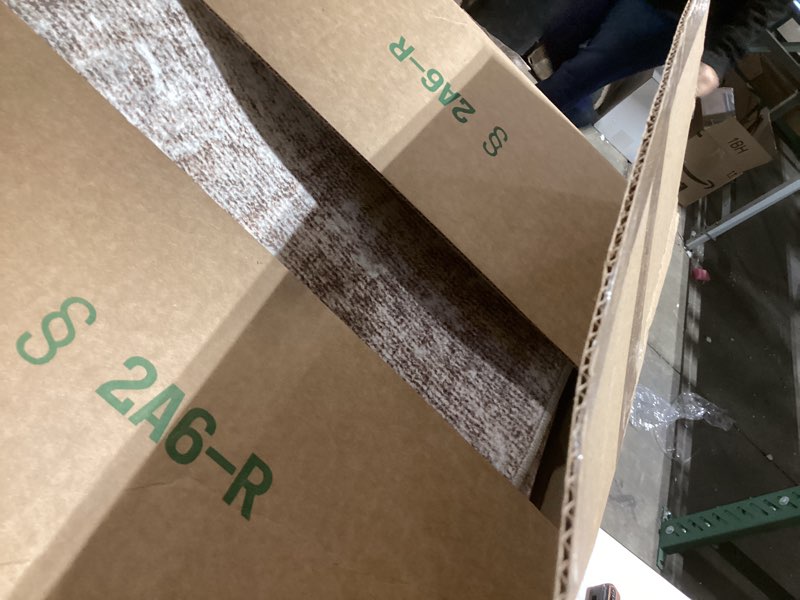 Condition photo showing As Is for Washable Beige Area Rug 8x10 Modern Abstract Living Room Large Carpet Bedroom Neutral Soft Throw Rug Low Pile Non Slip Indoor Contemporary Floor Cover for Dining Room Office 8' x 10' (Rectangular) Abstract Light Brown