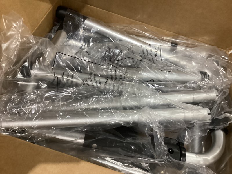 Condition photo showing Good Condition for Folding Walker with 2 Skis and 5" Wheels, Lightweight Walkers for Seniors and Adults, Supports Up to 350 Pounds, Adjustable Height, Compact Standard Walker, Black Black Walker With Skis