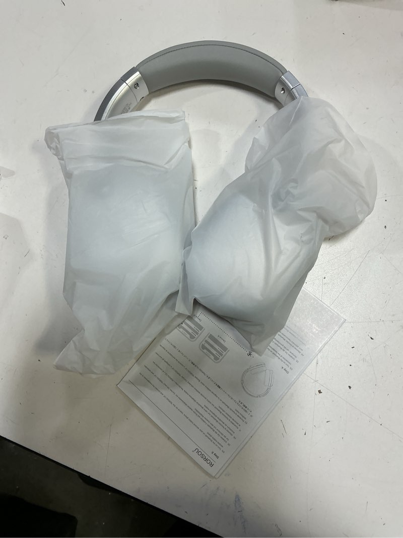 Condition photo showing Good Condition for RORSOU C6 Active Noise Cancelling Headphones, Wireless Over Ear Bluetooth Headphones, 60H Playtime, Lightweight Folding Deep Bass Comfort Fit Ear Cups Headset with Mic for iPad/Travel/PC/Home Silver