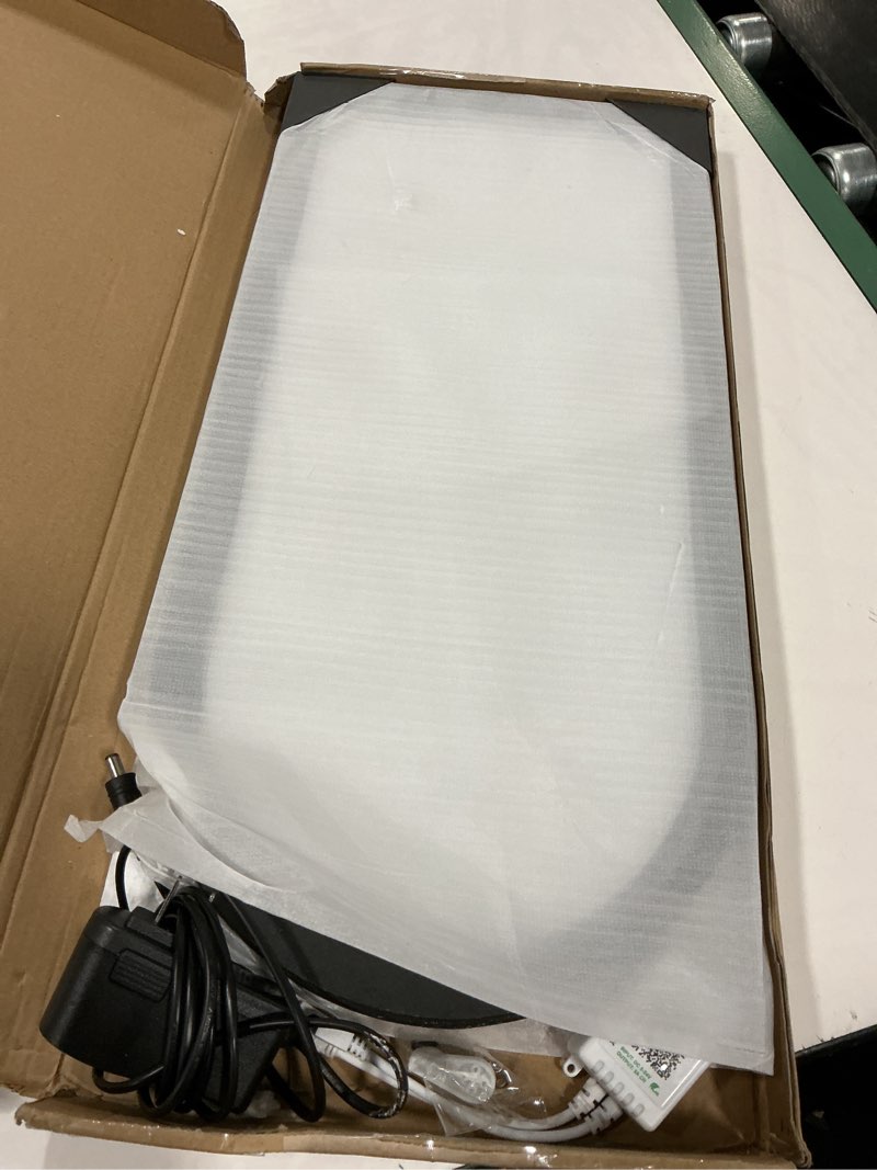 Condition photo showing Good Condition for Halloween Decorations Indoor, RGB Color Changing Ghost Hologram Mirror, 2025 Halloween Decor with Remote Control 16 Colors & 4 Modes, Scary LED Mirror for Wall, Fireplace, Mantel, Bedroom Indoor Decor