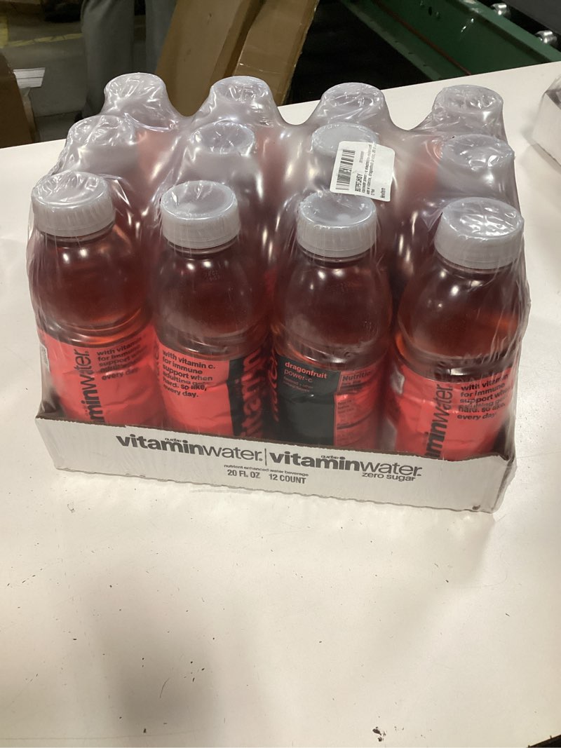 Condition photo showing New/Like New for vitaminwater Power-C Dragonfruit Nutrient Enhanced Flavored Water Beverage, 20 fl oz Bottles, 12 Pack Power-C Dragonfruit 20 fl oz (Pack of 12)