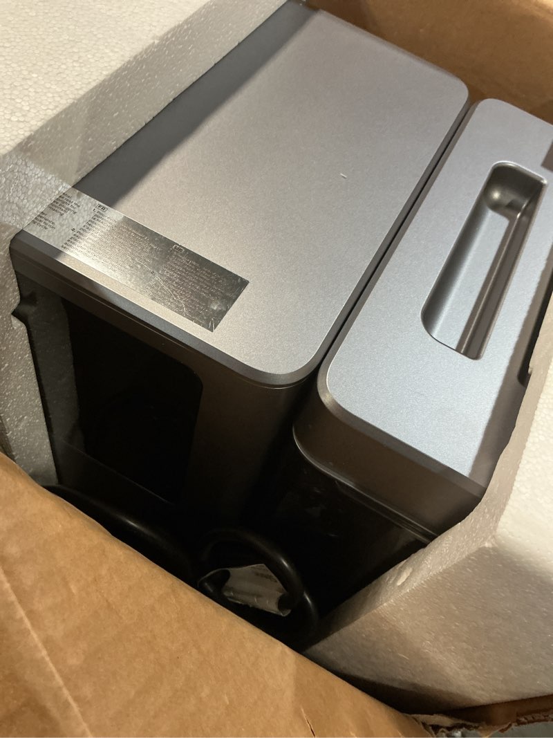 Condition photo showing Good Condition for silonn nugget ice maker countertop with app & voice control, self cleaning ice machine with 3l large water tank, 40 lbs/24h soft chewable ice, portable pebble ice maker for home, kitchen and party silver gray
