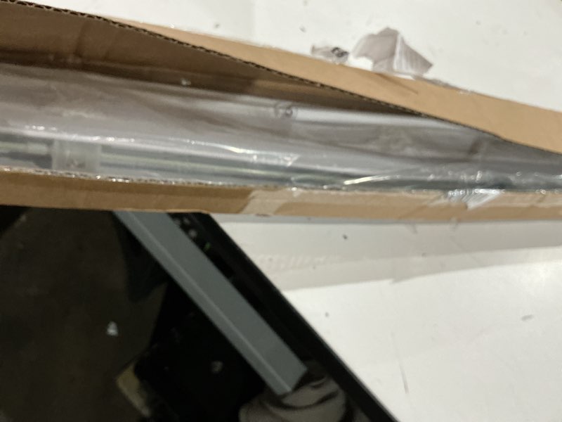 Condition photo showing As Is for lazblinds no tools no drill 1" vinyl mini blinds, cordless blinds for windows, light filtering horizontal window blinds & shades, 46" w x 64" h, white cordless-white 46" w x 64" h