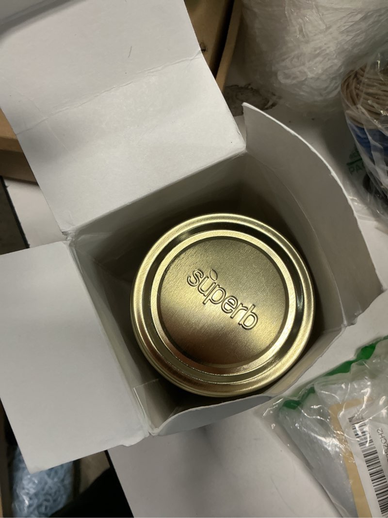 Condition photo showing Good Condition for Canning Lids - Mason Jar Regular Mouth Lid Toppers Fit Ball and Kerr Jars, 2.75 inch Food Grade with Thick Seals, USA Made, 60 Count, Gold