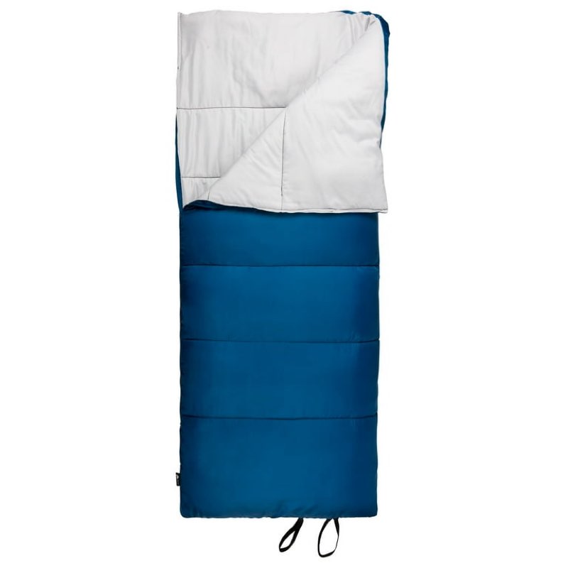 ozark trail 35°f cool weather rectangular sleeping bag with recycled polyester and zip shield