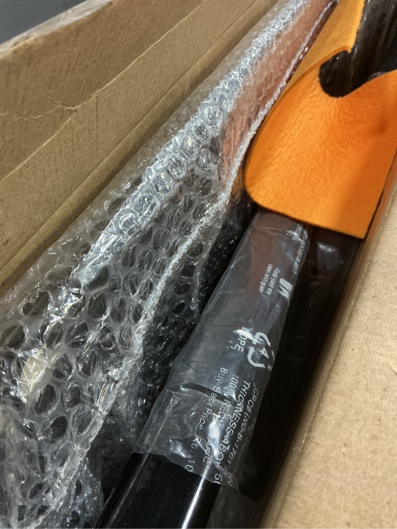 Condition photo showing Good Condition for FoldWise Upgraded Folding TV Tray Table - Extra Large & Sturdy Laptop Table for Couch, Height & Angle Adjustable Desk for Dinner, Work & TV - Includes Footrest, Cup Holder, iPad Holder & Edge Stopper (White) - Bright Wood