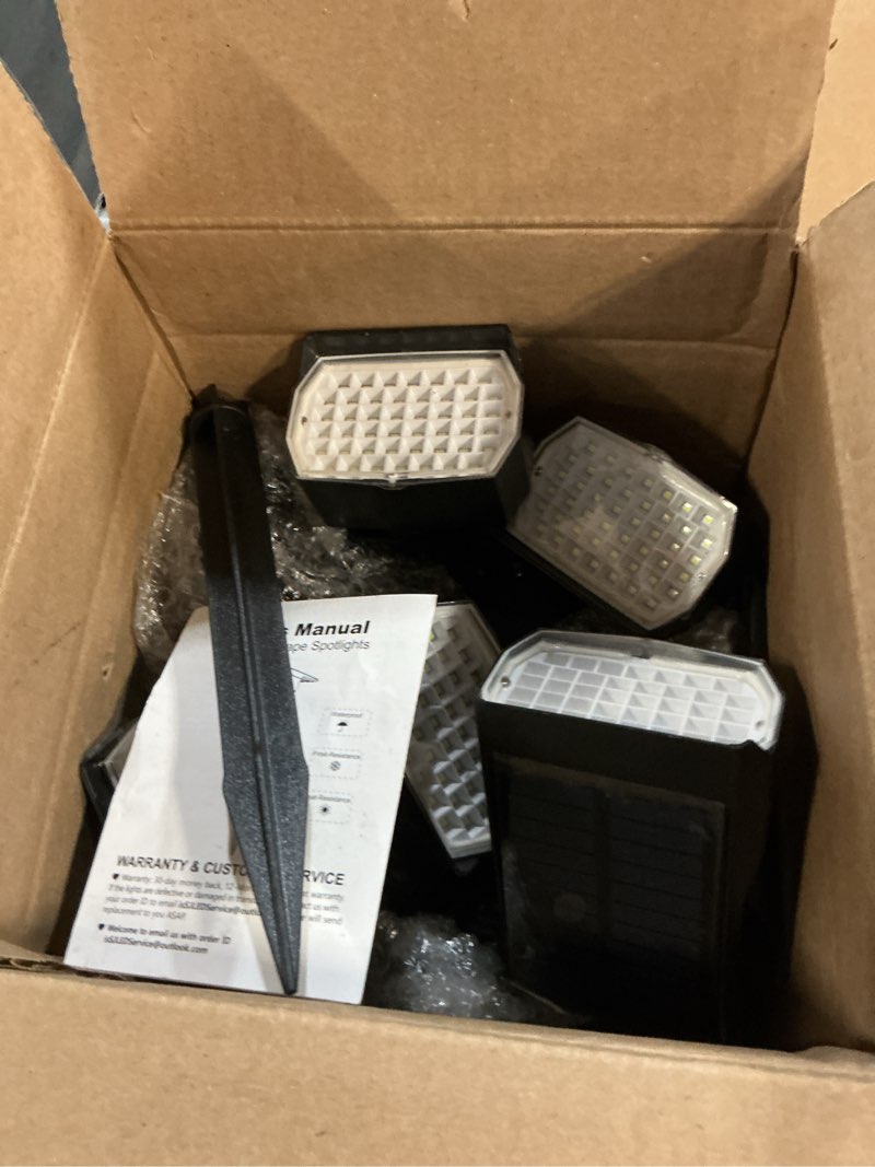 Condition photo showing Good Condition for tadyreal solar spot lights outdoor 10 pack, [46 led/3 modes] solar landscape spotlights waterproof, 2-in-1 auto on/off solar powered lights for outside yard garden wall pathway(cool white) 10 pack cool white