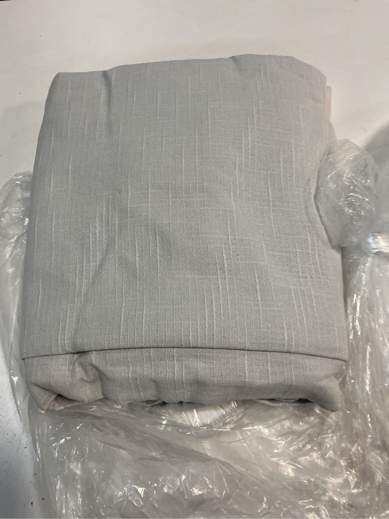 Condition photo showing Good Condition for quince cotton slub room darkening curtain, 48x84, cloud single panel