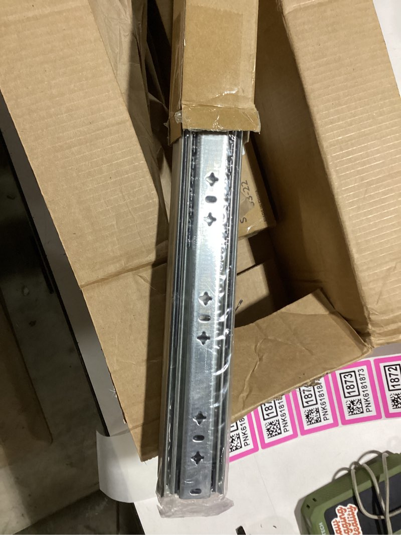 Condition photo showing New/Like New for 3/4" thick 300lbs soft close heavy duty drawer slides 1 pair 16 18 20 22 30 32 36 40 inch full extension ball bearing self slow closing rails cabinet tool box rv runners tracks glides-22 22inch w:53mm(soft close)