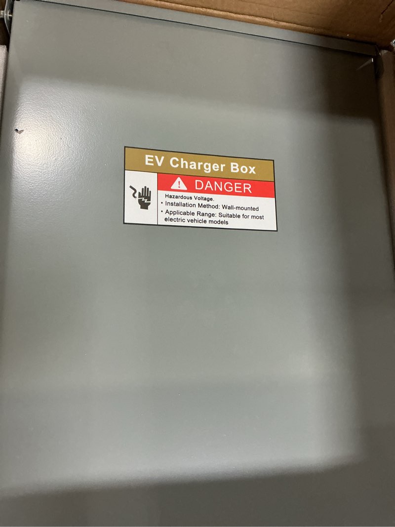 Condition photo showing New/Like New for Outdoor EV Charger Enclosure Wall Box with Lock, Tesla & Chargepiont Charger Lock Box with Holder | Weatherproof, Visible, Easy to Install, (similar)