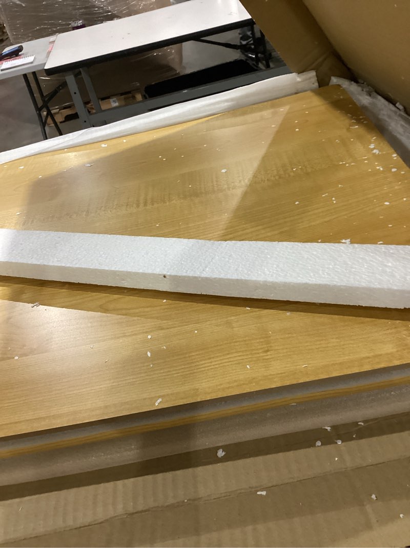 Condition photo showing Good Condition for kidkraft reversible wooden activity table with board with 195 building bricks – gray & natural, gift for ages 3+