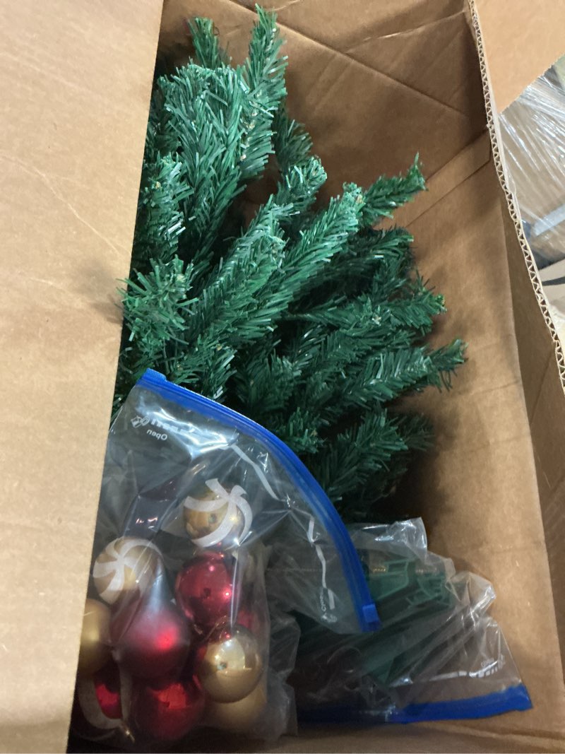 Condition photo showing Good Condition for TURNMEON Remote Control 8 Modes 3 Ft Christmas Tree with Lights Timer 15 DIY Ball Ornament 50 Warm L