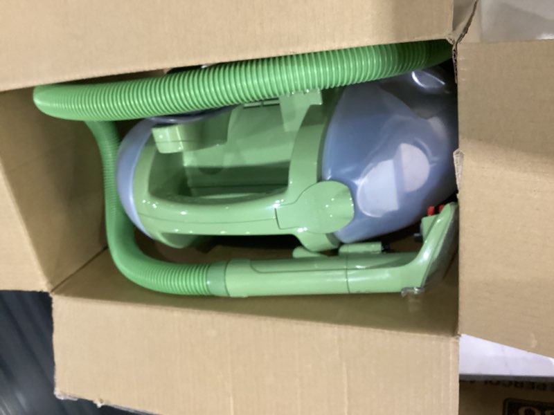 Condition photo showing As Is for bissell little green mini portable carpet and upholstery deep cleaner, car/auto detailer, with hydrorinse self-cleaning tool and 4" tough stain tool, tea green, 4075