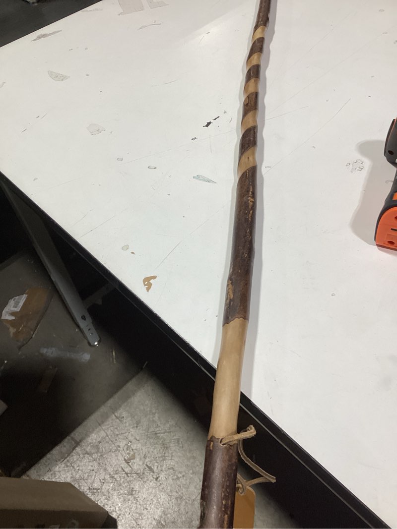 Condition photo showing Good Condition for brazos rustic wood walking stick, twisted sweet gum, traditional style handle, for men & women, made in the usa, 48"