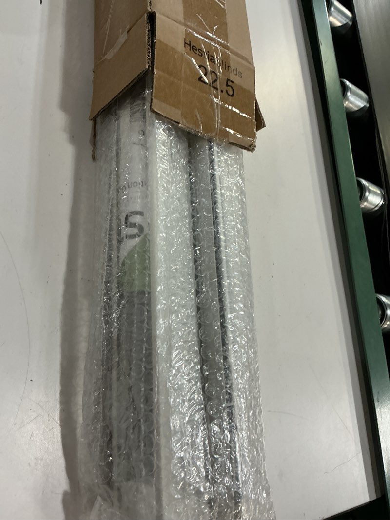 Condition photo showing Good Condition for hestia no drill cordless blackout roller shades with valance, waterproof uv protection privacy drilless easy install blinds for bathroom/kitchen/office/home, grey, 22.5" w x 62" h 22.5"w x 62"h signal grey