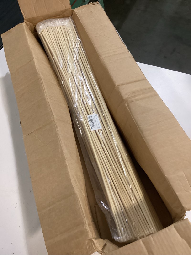 Condition photo showing New/Like New for 150pcs marshmallow roasting sticks,30 inch marshmallow sticks for fire pit extra long wooden sticks 5mm thick bamboo skewers for smores roaster barbecue campfire,weddings and plant stakes