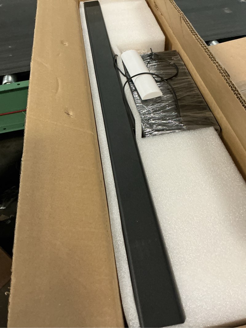 Condition photo showing Good Condition for Modern LED Linear Pendant Light, 31IN Ceiling Chandlier Light Fixtures Hanging with Remote Control 3000k-6500K Adjustable Color Temperature Island Light for Dining Room, Kitchen A-Black 31IN