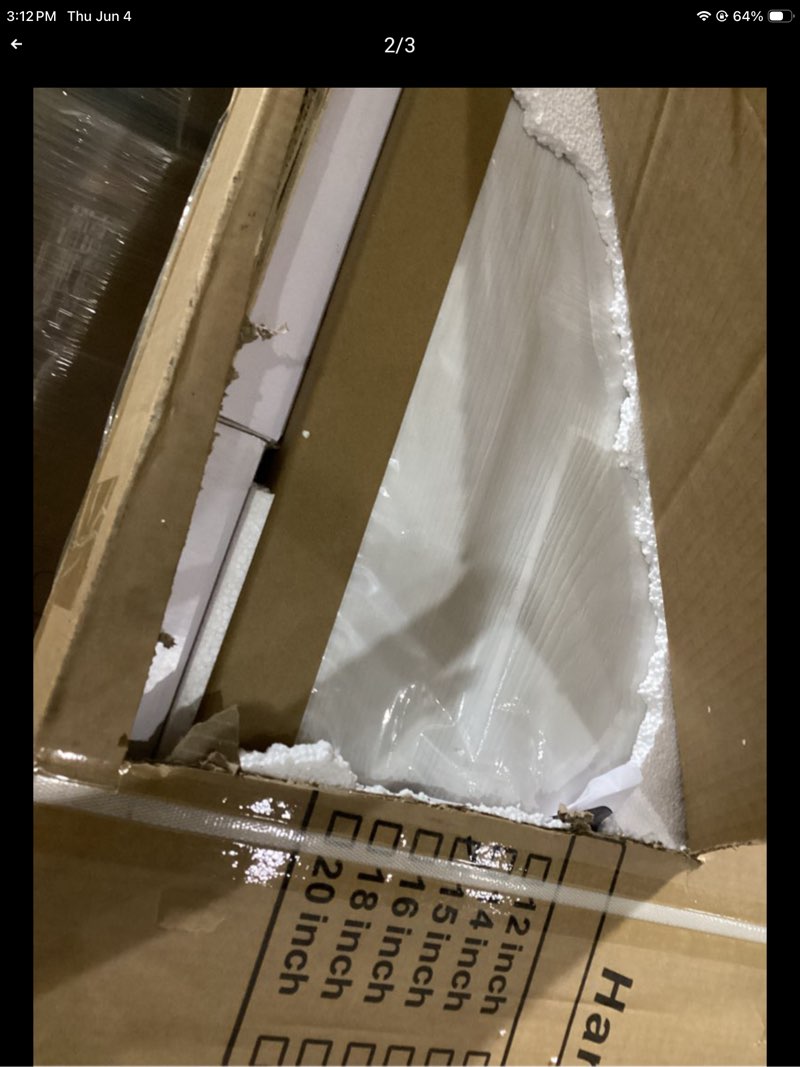 Condition photo showing Good Condition for bifold doors  opening, closet folding doors with hardware kit included, water-proof pvc surface, assembly required, 3-panel-white