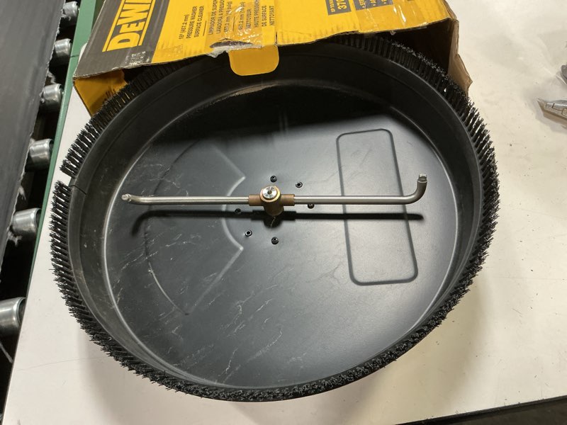 Condition photo showing As Is for dewalt universal 18 in. surface cleaner for cold water pressure washers rated up to 3700 psi